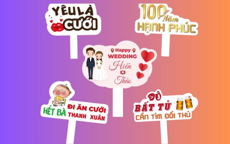 hashtag cầm tay đám cưới
